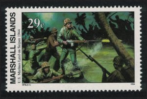 Marshall Is. US Marines Land on Saipan 1944 WWII 1994 MNH SG#535