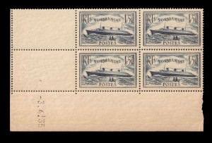 GoodChoice: RF FRANCE 1948 Sc# 300 SS NORMANDIE MINT MNH Plate Block CV$65