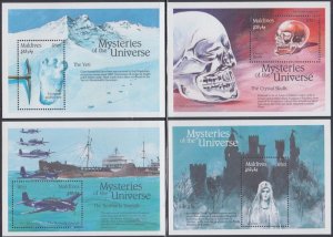 MALDIVE ISLANDS Sc# 1759,65,9,71 MNH SET of 4 MNH S/S, MYSTERIES of the UNIVERSE