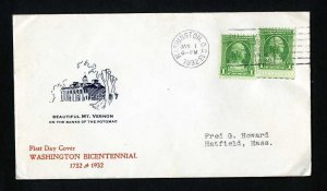 # 705 First Day Cover addressed with Aeroprint cachet dated 1-1-1932