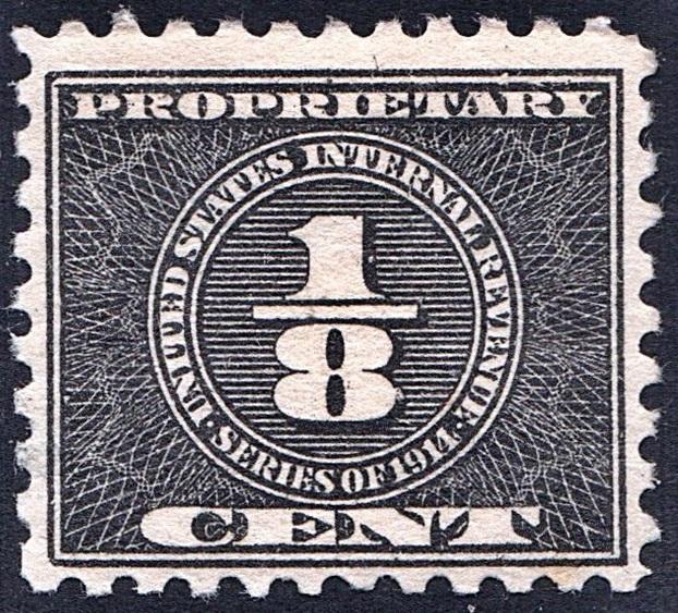 RB32 1/8¢ Proprietary Stamp (1914) MHR