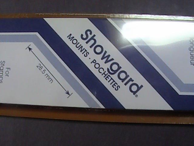 SHOWGARD MOUNTS # 28--215MM LONG x 28MM WIDE---22 STRIPS---BLACK /NEW