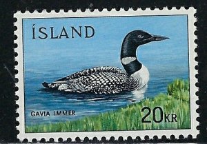 Iceland 388 MNH 1967 Common Loon (fe1957)