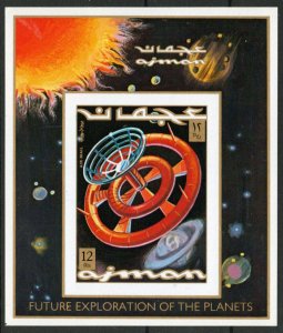 ZAYIX Ajman Block 294 B MNH Imperf Space Research Space Station 031023SM45M