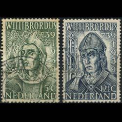 NETHERLANDS 1939 - Scott# 212-3 St.Willibrord Set of 2 Used