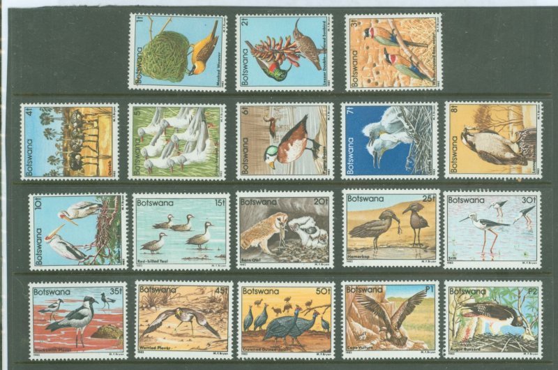 Botswana #303-320  Single (Complete Set)