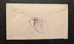 1950 Khagaul India Airmail Cover to Los Angeles CA USA Short Paid Aux