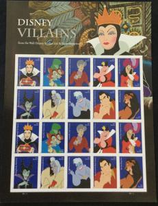 US #5213-5222 MNH Pane of 20 Disney Villains