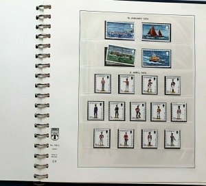 GB Guernsey 1971/83 wonderful collection in Lindner hingeless album with  Stamps