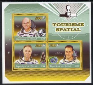 DJIBUTI - 2014 - Space Tourism - Perf 3v Sheet #2 - MNH - Private Issue