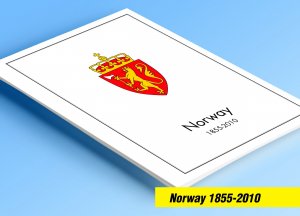 COLOR PRINTED NORWAY 1855-2010 STAMP ALBUM PAGES (183 illustrated pages)