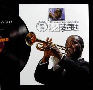 1995 32c LOUIS ARMSTRONG FIRST DAY ISSUE STAMP CEREMONY PROGRAM (ESP#N1317-67)