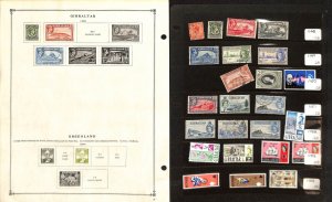 Gibralter Stamp Collection on 14 Scott Pages, 1886-1966 (BG)