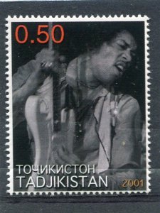 Tajikistan 2001 JIMI HENDRIX American Rock Singer Single Perforated Mint (NH)