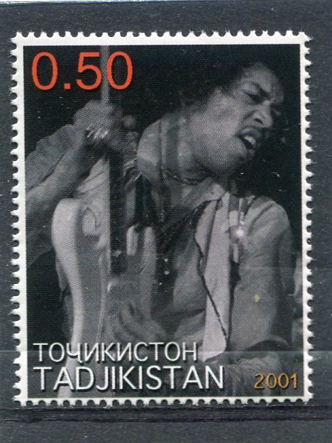 Tajikistan 2001 JIMI HENDRIX American Rock Singer Single Perforated Mint (NH)