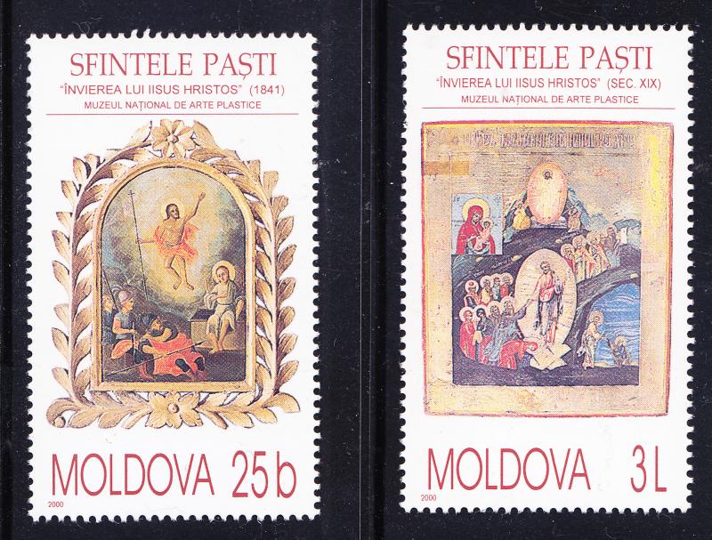 Moldova issue of 2000 Religious Art  Complete XF/NH(**)