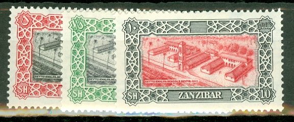 AY: Zanzibar 230-243 mint CV $56.95; scan shows only a few