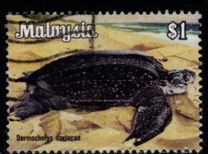 Malaysia - #179 Leatherback Turtle - Used