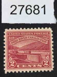 US STAMPS #681 MINT OG H LOT #27681