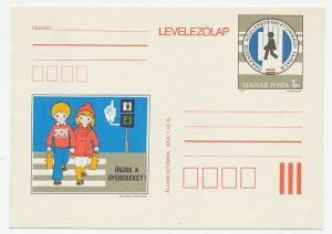 Postal stationery Hungary 1983 Pedestrian crossing - Traffic light