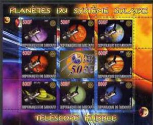 DJIBUTI - 2007 - Space Travel, The Planets #2- Perf 8v Sheet - MNH-Private Issue