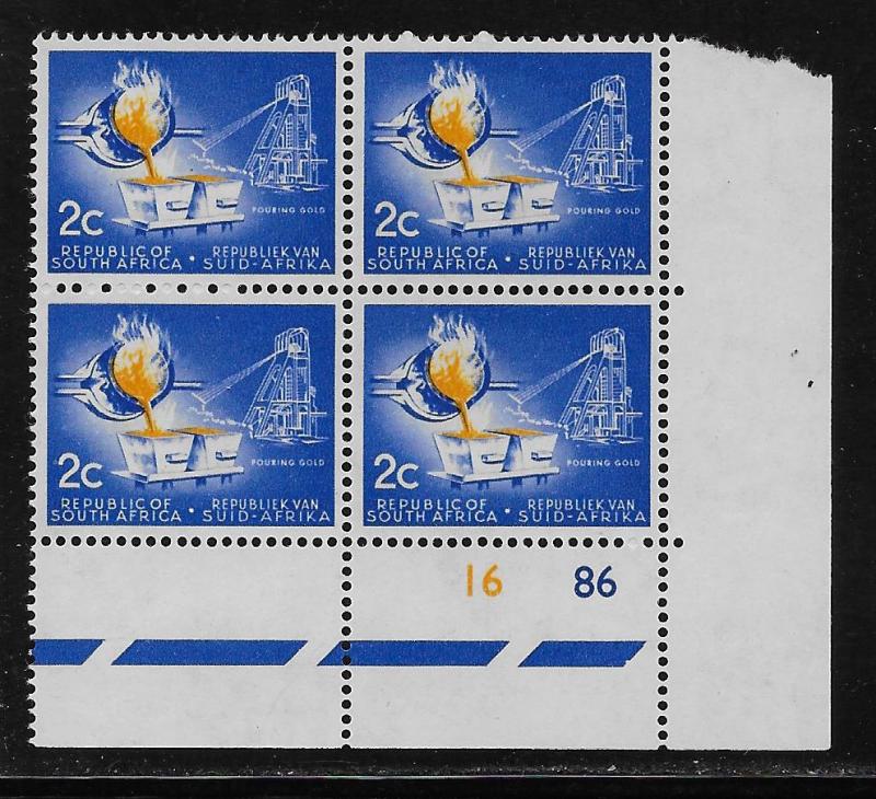 SOUTH AFRICA SC# 257 BK/4 LR 16/86 MAY 1961 ISSUE I FVF/MNH