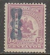 MEXICO 571, 15¢ CORBATA OVPT ON DENVER ISSUE, SINGLE, MINT, NEVER HINGED. VF.