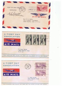 Canal Zone First Day covers   C12,  C15-C19