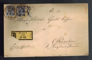 1893 Vienna Austria to Munich Germany Registered Postal History Cover