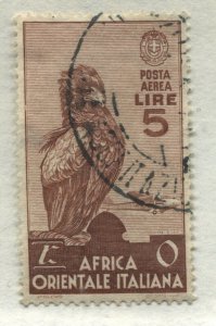 Italian East Africa 1938 Airmail 5 lire used