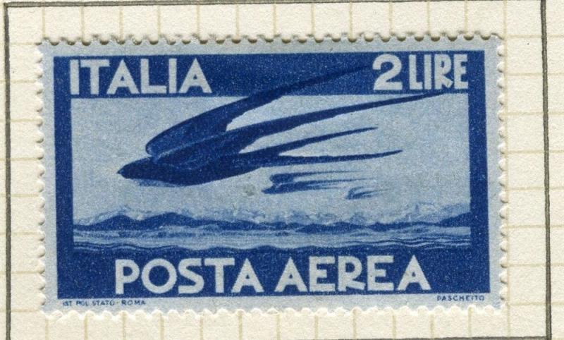 ITALY; 1945 AIRMAIL issue fine Mint hinged 2L. value