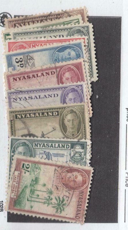 NYASALAND # 68-77 VF-USED KGV1 ISSUES CAT VALUE $15.50