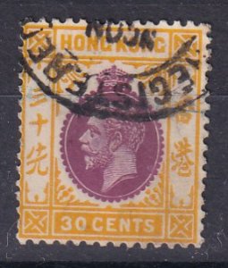 Hong Kong 1921 Sc 141 KGV 30c Used