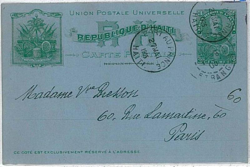 FLAGS - POSTAL STATIONERY - HAITI : 1905