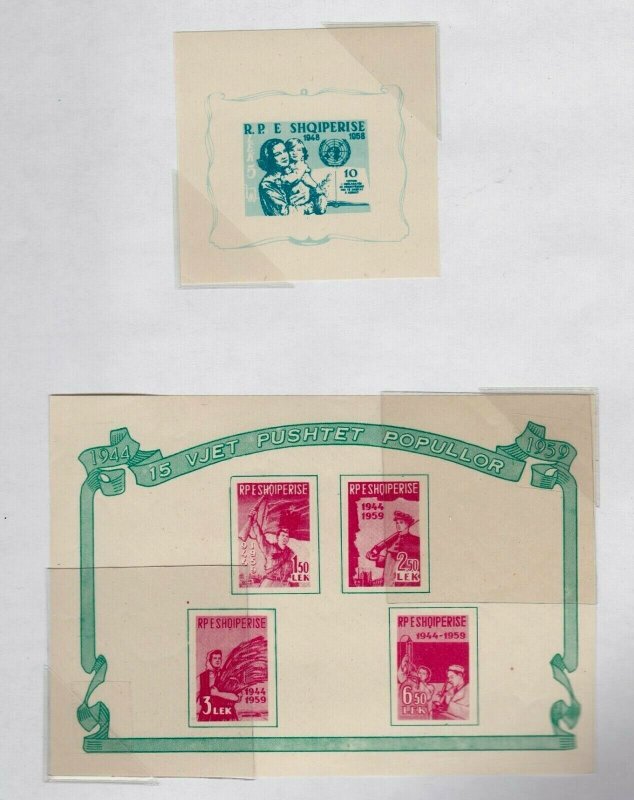 Albania      551a & 552a       both MNH    Souvenir Sheets