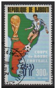 Djibouti 1978 - Scott C116 CTO - 300fr, World cup soccer