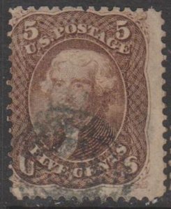 U.S. Scott #76 Jefferson Stamp - Used Single