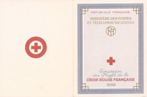 France - 1959 Educators de L’Epee & Hauy - 8 Stamp Booklet Pane MNH #B337a