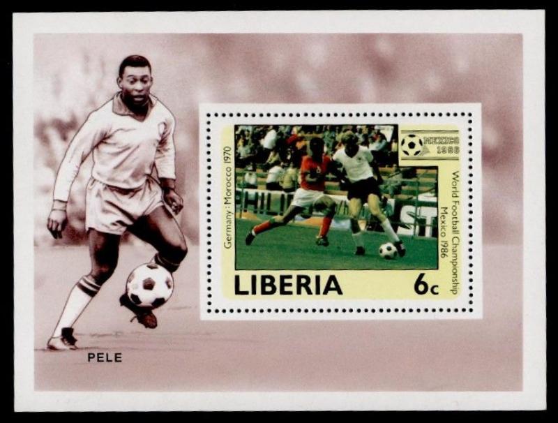 Liberia 1030 S/S MNH - Sports, Soccer, Football, Pele
