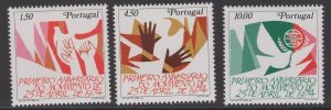 PORTUGAL SG1564/6 1975 1st ANNIV OF PORTUGUESE REVOLUTION MNH