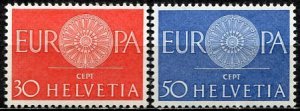 Switzerland 1960: Sc. # 400-401; MNH Cpl.  Set