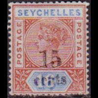 SEYCHELLES 1893 - Scott# 24a Queen Type I 15c LH