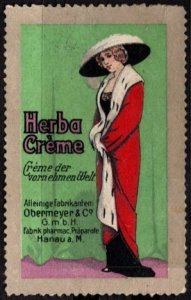 Vintage Germany Poster Stamp Herba Cream Cream Of The Posh World