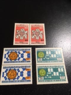 Burma sc 257-259 MNH pairs