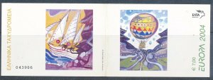 GREECE 2004 HOT AIR BALOON & SAILING BOOKLET MNH SEE 2 SCANS