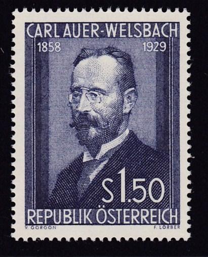 Austria 1954 Carl von Weisback Chemist VF/NH/(**)