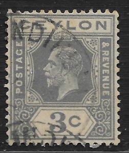Ceylon #227 3c King George V