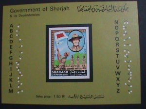 SHARJAH-1967- 12TH WORLD SCOUTS JAMBOREE- IMPERF MNH S/S SHEET VERY FINE