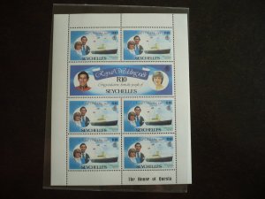 Stamps - Seychelles - Scott# 473-474 - Mint Never Hinged Souvenir Sheet