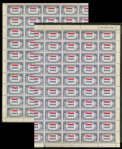 UNITED STATES (50) Complete Sheets Stamps ALL Mint Never Hinged FV=$99+